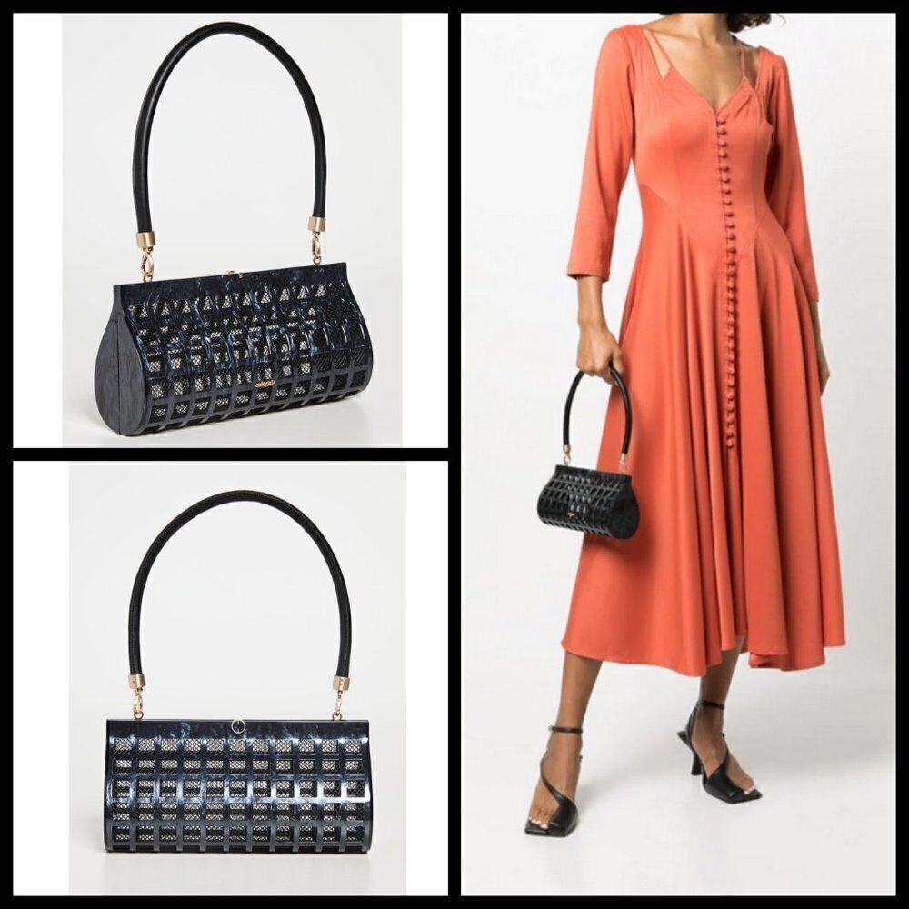 💕CULT GAIA💕 Alana Acrylic Shoulder Bag ~ Black NWT